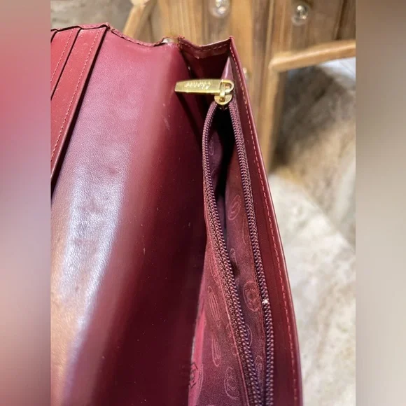 Vintage Cartier Leather Chamber Long Wallet
